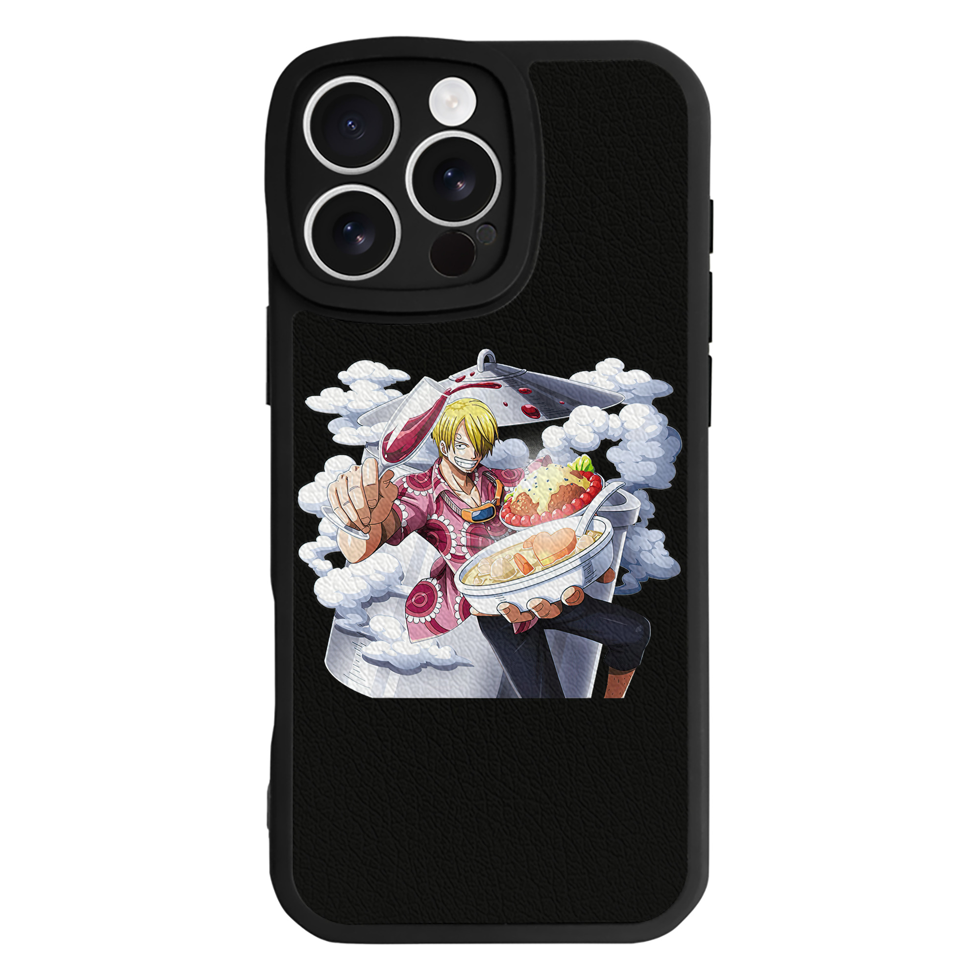 （画像用） ワンピース サンジ ONE PIECE Sanji 【iPhone 16シリーズ対応】シリコンスマホケース（レザー調） 材質：シリコン